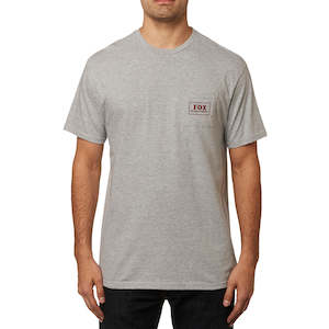 Mens Tops: FOX HEATER SS POCKET TEE [HEATHER GREY] XXL