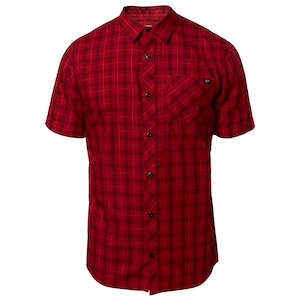 Mens Tops: FOX OVERLOAD SS WOVEN SHIRT [CARDINAL]