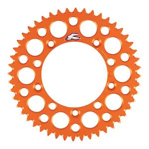 Renthal Rear Sprocket 48T Alloy 7075-T6 Grooved - Orange (KTM, Husqvarna)