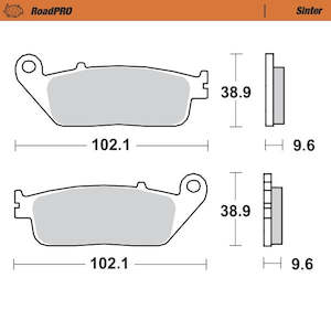 Brakes: BRAKE PADS MOTO MASTER FRONT PRO SINTERED HONDA