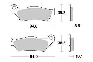 BRAKE PADS MOTO MASTER REAR SINTERED BMW