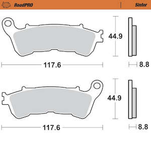 BRAKE PADS MOTO MASTER FRONT ROAD PRO SINTERED HONDA SUZUKI