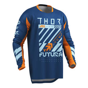 Thor: THOR MX JERSEY LAUNCHMODE FUTURA NAVY/ORANGE