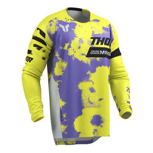 Thor: THOR MX JERSEY LAUNCHMODE BLEACH GRAY/ACID