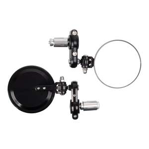 Handlebar And Control: Whites Handlebar Bar End Mirrors Pair - Hinged - Black