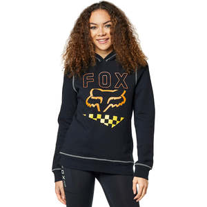 WOMENS RICHTER PULLOVER FLEECE HOODY [BLACK]