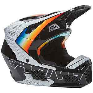 Fox: FOX V3 RS RELM HELMET ECE [BLACK/WHITE] L