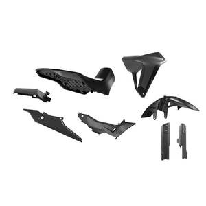 Dirt Plastics: PLASTICS KIT RTECH 6 PIECE BLACK HONDA XLV750 TRANSALP
