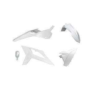 Dirt Plastics: PLASTICS KIT RTECH 4 PIECE WHITE BETA 125RR 200RR 250RR 300RR 350RR 390RR 430RR 450RR 480RR 20-22