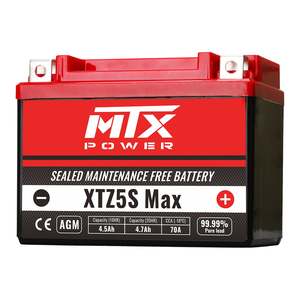 Batteries And Chargers: MTX Power Battery AGM - XTZ5S Max