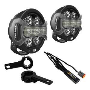 Denali D7 Pro Premium Lighting Bundle with Engine Guard Mount - Harley-Davidson