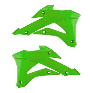 Dirt Plastics: Polisport Radiator Scoops - KX85 ('22->) - Green