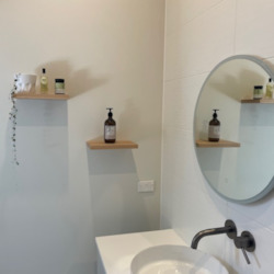 The Slimline Solid Timber Shelf from 200mm in length to 3000mm.