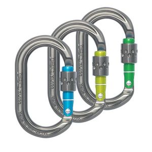 Climbing: ISC Oval Accessory Carabiner - Screwgate 3 Pack - 9kN