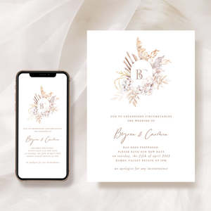 Wedding Postponement Announcement: Boho Wedding Postponement Announcement