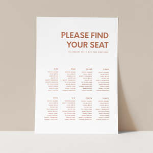 Kim Wedding Invitations: Kim - Wedding Seating Chart