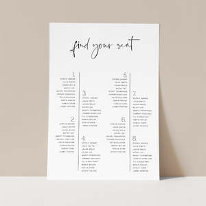 Kristabelle - Wedding Seating Chart