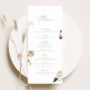 Elle Wedding Invitations: Elle - Wedding Menu Cards