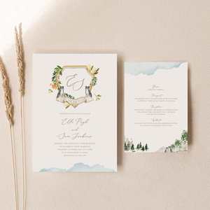 Elle Wedding Invitations: Elle - Wedding Invitation Cards Set of 2