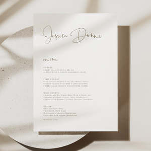 Beatrix Wedding Invitations: Beatrix - Wedding Menu Cards