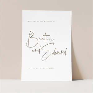 Beatrix Wedding Invitations: Beatrix - Wedding Welcome Sign