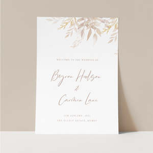 Carmen Wedding Invitations: Carmen - Wedding Welcome Sign