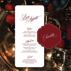 Victoria - Menu and Name Card