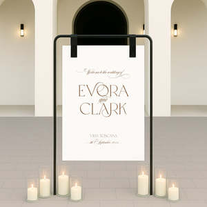 Evora - Wedding Welcome Sign