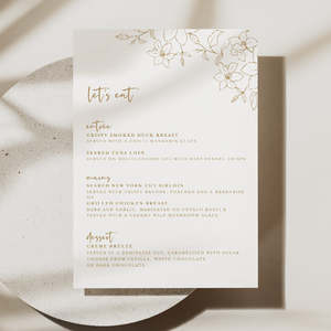 Nora Wedding Invitations: Nora - Wedding Menu Cards