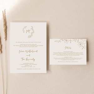Nora Wedding Invitations: Nora - Wedding Invitation Set of 2 Cards