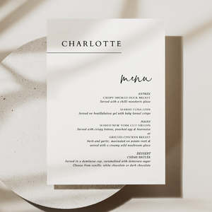 Daisy Wedding Invitations: Daisy - Wedding Menu Cards