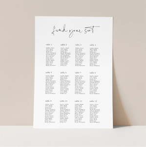 Daisy Wedding Invitations: Daisy - Wedding Seating Chart