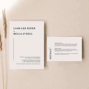 Bella Wedding Invitations: Bella -  Wedding Invitation Set of 2 Cards