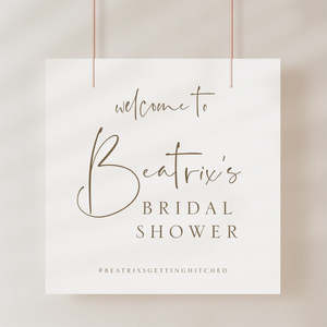 Simple Bridal Shower Welcome Sign Template
