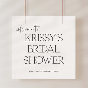 Modern Bridal Shower Welcome Sign Template