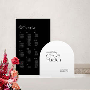 Wedding Welcome Sign: Simple Elegant Wedding Signage Package