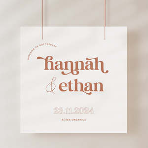 Wedding Welcome Sign: Retro Wedding Welcome Sign