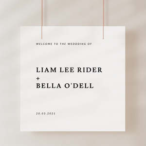 Wedding Welcome Sign: Elegant Wedding Welcome Sign Template