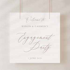 Wedding Welcome Sign: Engagement Party Welcome Sign Template