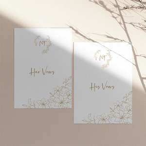 Wedding Vow Books: Floral Wedding Vow Book Template