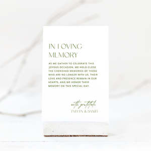 Wedding Table Signs: In Loving Memory Wedding Sign Template