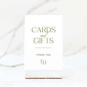 Autumn Wedding Cards and Gifts Sign Template