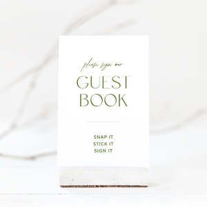 Wedding Table Signs: Autumn Wedding Guest Book Sign Template