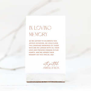 Modern In Loving Memory Wedding Sign Template