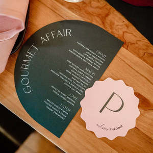 Evelyn Wedding Invitations: Evelyn - Menu and Place Card