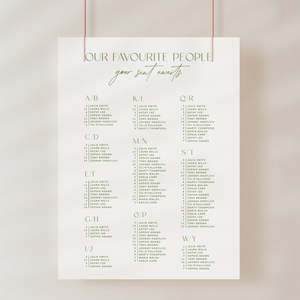Evelyn Wedding Invitations: Evelyn - Wedding Seating Chart