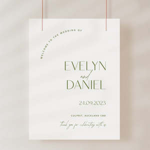 Evelyn - Wedding Welcome Sign