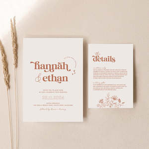 Hannah Wedding Invitations: Hannah Wedding Invitation - Set of 2