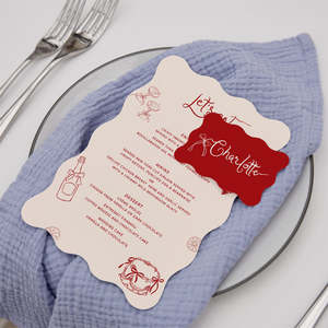 Georgie Wedding Invitations: Georgie - Menu and Place Card