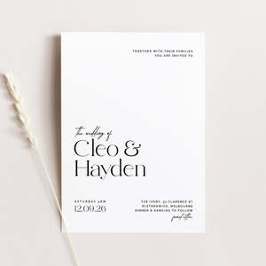 Diy Wedding Invitation Ideas: Cleo - Wedding Invitation